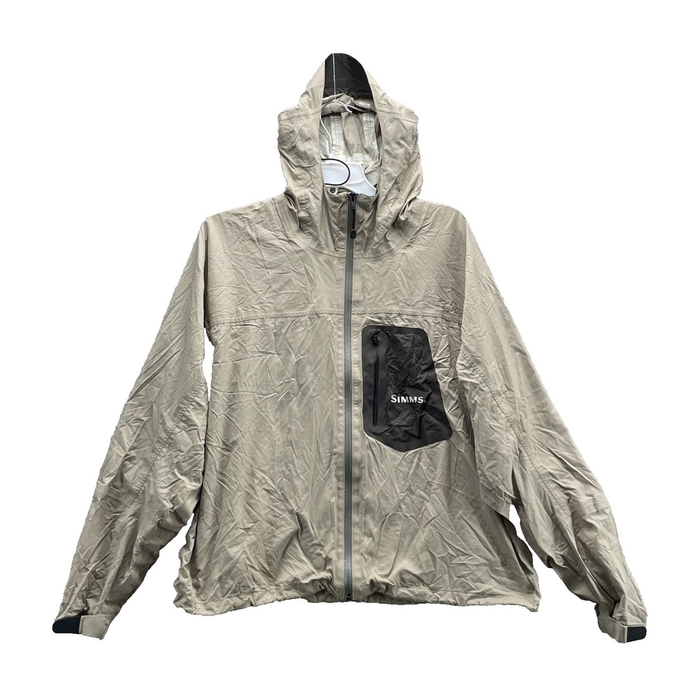 Simms Windbreaker Jacket Men's Large Waterproof Gorpcore Hiking Fishing Outdoor